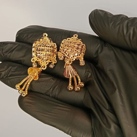 Luxurious Gold Plated Earrings For Ladies And Girls – Gold Plated Earrings – For Daily Routine Use And Special For Wedding And Special Occasion – Without Box